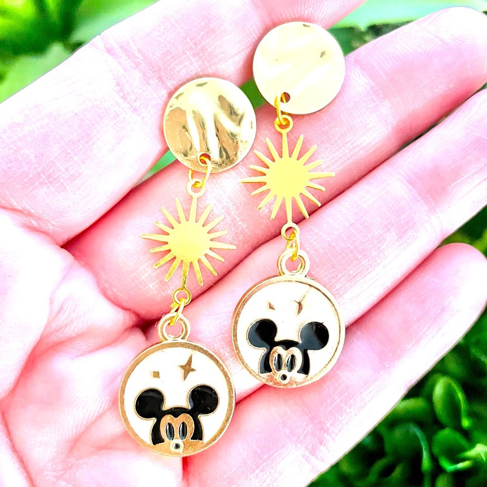 Starburst Mickey Dangle Earrings